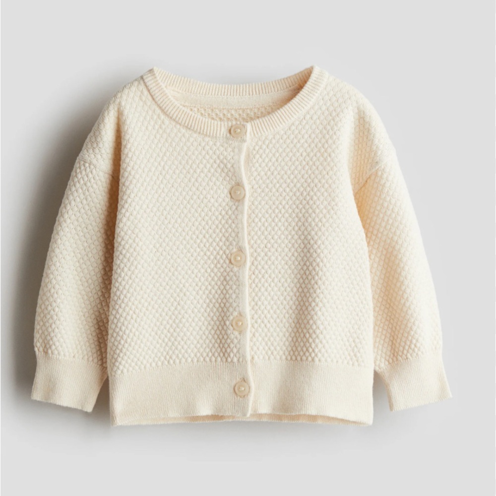 3/$10 H&M Kids Cream Textured Cardigan